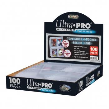 Ultra Pro 4-Pocket Secure Platinum Page für Toploaders (100)